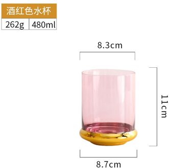 Europese Stijl Galvaniseren Gouden Rode Wijn Glas Hoog Champagne Glas Home Sap Glas Party Bar Wijn Set roze cup