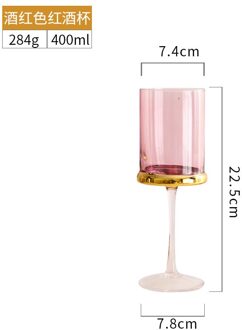 Europese Stijl Galvaniseren Gouden Rode Wijn Glas Hoog Champagne Glas Home Sap Glas Party Bar Wijn Set roze