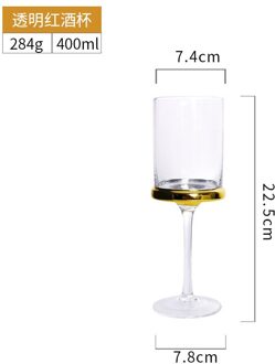 Europese Stijl Galvaniseren Gouden Rode Wijn Glas Hoog Champagne Glas Home Sap Glas Party Bar Wijn Set transparant
