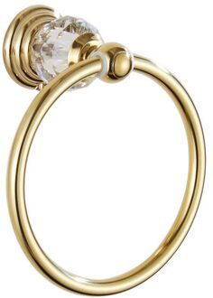 Europese Stijl Golden Crystal Handdoek Ring, Ring Handdoekenrek, Handdoek Opknoping Ring, Antieke Badkamer Handdoek Rek, badhanddoek Opknoping