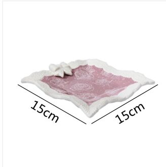 Europese Stijl Kant Servies Theepot Theekopje Dessert Kopjes En Schoteltjes Hartvormige Strik Plaat Keuken Decoratie Ornamenten B-1stk