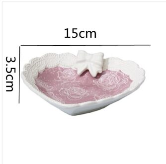 Europese Stijl Kant Servies Theepot Theekopje Dessert Kopjes En Schoteltjes Hartvormige Strik Plaat Keuken Decoratie Ornamenten D-1stk