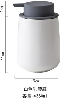 Europese Stijl Keramische Handdesinfecterend Fles Thuis Badkamer Lotion Fles Douchegel Shampoo Zeepdispenser Badkamer Accessoires wit