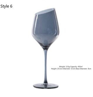Europese Stijl Kristallen Glas Galvaniseren Zilver-Grijs Gradiënt Amerikaanse Rode Wijnglas Metalen Beker U-Vormige Decanter wijn Set S6 450ml