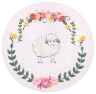 Europese Stijl Leuke Dier Diy Borduurwerk Lint Beginners Met Borduurwerk Schuur Naaien Kit Kruissteek Ambachten Hand-gestikt N