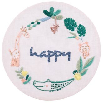 Europese Stijl Leuke Dier Diy Borduurwerk Lint Beginners Met Borduurwerk Schuur Naaien Kit Kruissteek Ambachten Hand-gestikt N