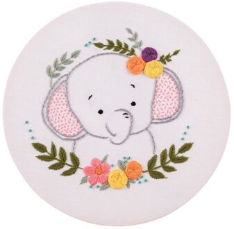 Europese Stijl Leuke Dier Diy Borduurwerk Lint Beginners Met Borduurwerk Schuur Naaien Kit Kruissteek Ambachten Hand-gestikt N