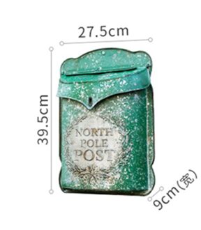 Europese Stijl Retro Ijzer Mailbox Pastorale Afsluitbare Veilige Metalen Post Vintage Handgemaakte Brief Krant Mail Box F3001