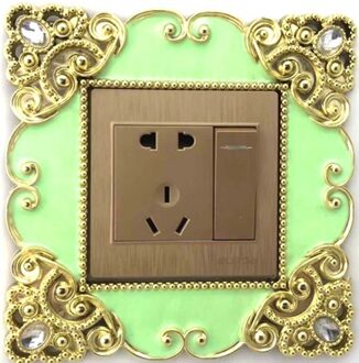 Europese stijl stofdichte vlinderschakelaarstickers decoratieve stickers kinderkamer cartoon schakelaar beschermhoes Bordeaux