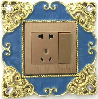 Europese stijl stofdichte vlinderschakelaarstickers decoratieve stickers kinderkamer cartoon schakelaar beschermhoes GRIJS