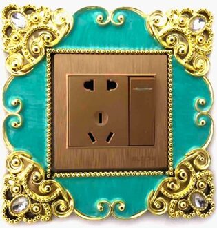 Europese stijl stofdichte vlinderschakelaarstickers decoratieve stickers kinderkamer cartoon schakelaar beschermhoes Roze