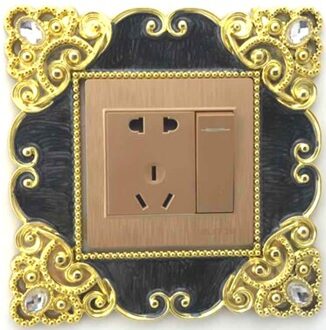 Europese stijl stofdichte vlinderschakelaarstickers decoratieve stickers kinderkamer cartoon schakelaar beschermhoes zwart