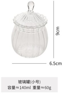 Europese Stijl Transparant Glas Thee Koffie Kan Opslag Fles Met Deksel Pot Snoep Sieraden Opbergdoos Aanrecht Woondecoratie