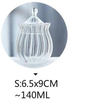 Europese Stijl Transparant Hittebestendig Glas Thee Kan Koffie Kan Opslag Fles Snoeppot Met Deksel Snack Jar