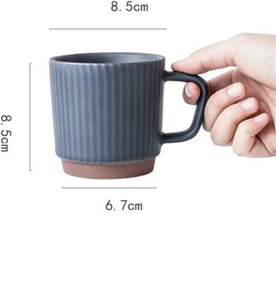 Europese Vintage Koffie Mok Met Handvat Creatieve Afternoon Tea Cup Porselein Kantoor Water Cup Ontbijt Melk Mok Thuis Drinkware Blauw