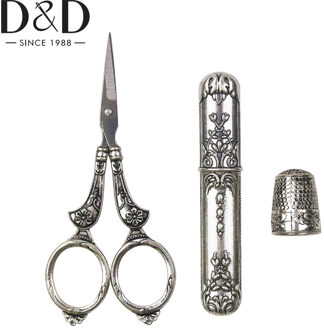 Europese Vintage Naaien Kit Schaar Metalen Vingerhoed Naald Case DIY Naaien Gereedschap voor Borduurwerk Kruissteek Ambachtelijke Accessoires