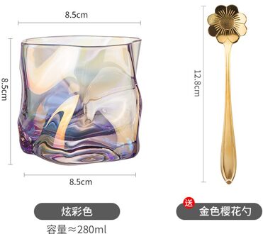 Europese Whiskey Glas Shot Tarwe Bier Steins Leuke Multi-color Wijn Cup Crystal Cocktail Frosted Creativiteit Container Bar Drinken multi-kleur