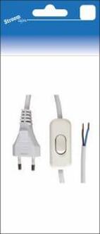 Eurosnoer wit schakelaar 2 meter