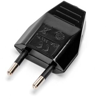 Eurostekker plat - Zwart