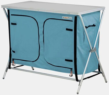 Eurotrail campingkast Bonaire 102 x 82 cm polyester lichtblauw