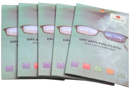 EV Anti-Fog Lens Doek 13cm * 14cm Brillen Schoonmaakdoekje pano de limpeza anti-nevoeiro tissu lenzenvloeistof lens cleaner EV1469 5pcs