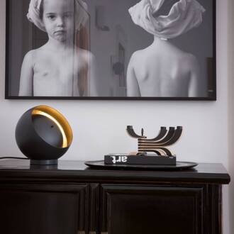 Eva LED tafellamp in bolvorm zwart zwart, goud