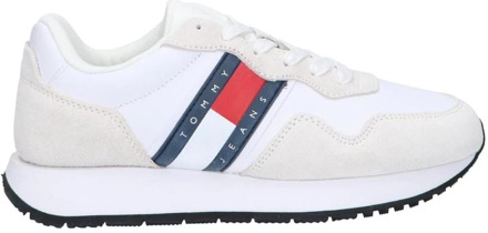 Eva Runner Sneakers met Tommy Patch Tommy Hilfiger , White , Dames - 38 Eu,37 Eu,39 Eu,40 Eu,36 EU