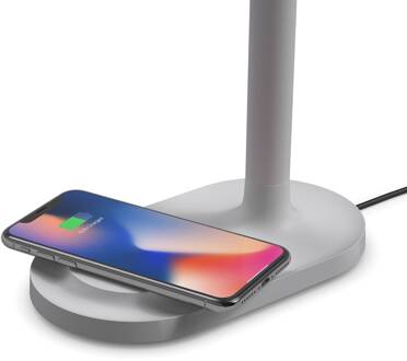 Eva Solo LED tafellamp Emendo, grijs, oplaadoppervlak, aanraakgevoelig bewolkt grijs