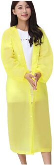 Eva Vrouwen Mannen Regenjas Verdikte Waterdichte Poncho Jas Volwassen Duidelijke Transparante Camping Capuchon Regenkleding #10 geel