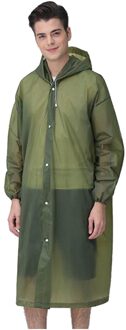 Evc Waterdichte Regenjas Mannen Regenjassen Wandelen Camping Lange Hooded Regenjas Transparant Grijs Regen Jas