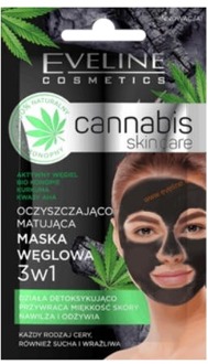 Eveline Gezichtsmasker Eveline Cannabis Skin Care 3in1 Charcoal Mask 7 ml