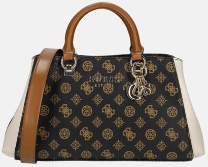 Evelune girlfriend satchel handtas mocha logo multi Donkerbruin