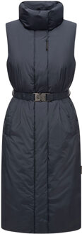 Evening Song lang wintervest voor dames - warm en stijlvol - maat L Blauw