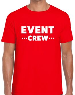 Event crew / personeel tekst t-shirt rood heren XS
