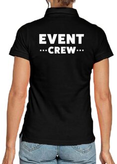 Event crew poloshirt zwart voor dames - event staff / personeel polo shirt XL