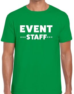 Event staff / personeel tekst t-shirt groen heren S