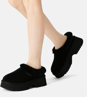 EVER AU Australia Vrouwen Savanna Enkellaars Chunky Platform Schapenvachtlaarzen Zwart - EU 42 / UK 8
