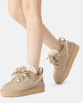 EVER AU Australië Dames Gemarmerde Veterschoenen met Platform Botanical Zand - EU 37 / UK 4