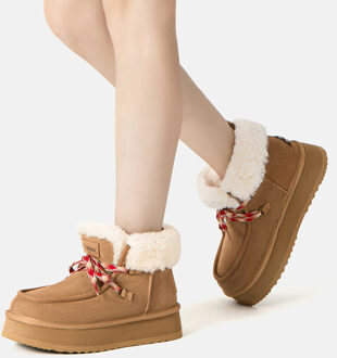 EVER AU Australië Dames Lapwing Enkel Platform Boots Kastanjebruin - EU 40.5 / UK 7