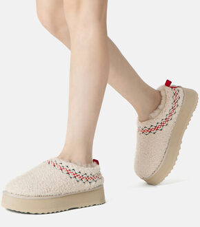 EVER AU Australië Dames Lewin Pluche Enkellaars Platform Slippers Zand - EU 36 / UK 3