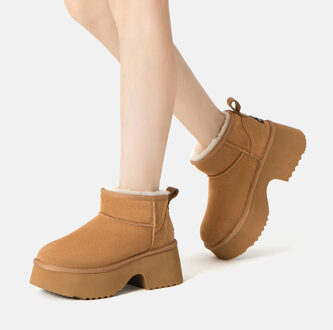 EVER AU Australië Dames Nicobar 3-Weg Stijl Platform Middenlaarzen Kastanjebruin - EU 43 / UK 9