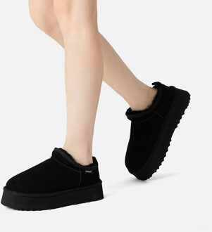 EVER AU Australië Dames Partridge Classic Ultra Mini Platform Boots Zwart - EU 37 / UK 4