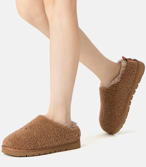 EVER AU Australië Dames Snipe Pluche Enkel Slippers Kastanjebruin - EU 37 / UK 4