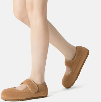 EVER AU Australië Dames Teal Verstelbare Schapenvacht Slippers Kastanjebruin - EU 39/ UK 6