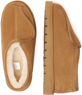 EVER AU Australië Heren Mosgroene Verstelbare Schapenleren Slippers Kastanjebruin - EU 43 / UK 9