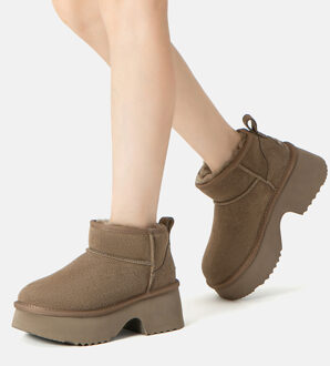 EVER AU Australië Vrouwen Nicobar 3-Way Style Platform Enkellaarsjes Bruin - EU 42 / UK 8