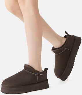 EVER AU Australië Vrouwen Partridge Classic Ultra Mini Platform Boots - maat Chocoladebruin