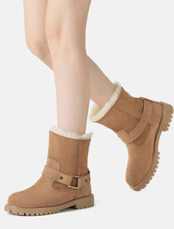 EVER AU Dames halfhoge mode-laarzen-PHEASANT Kastanjebruin - EU 40.5 / UK 7