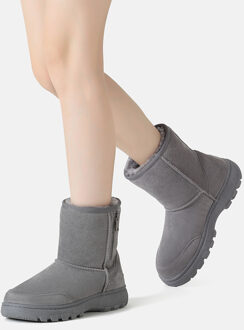 EVER AU Dames korte laarzen met ritssluiting-STARLING Grijs - EU 36 / UK 3