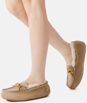 EVER AU Dames leren loafers – Crested Bruin - EU 42 / UK 8